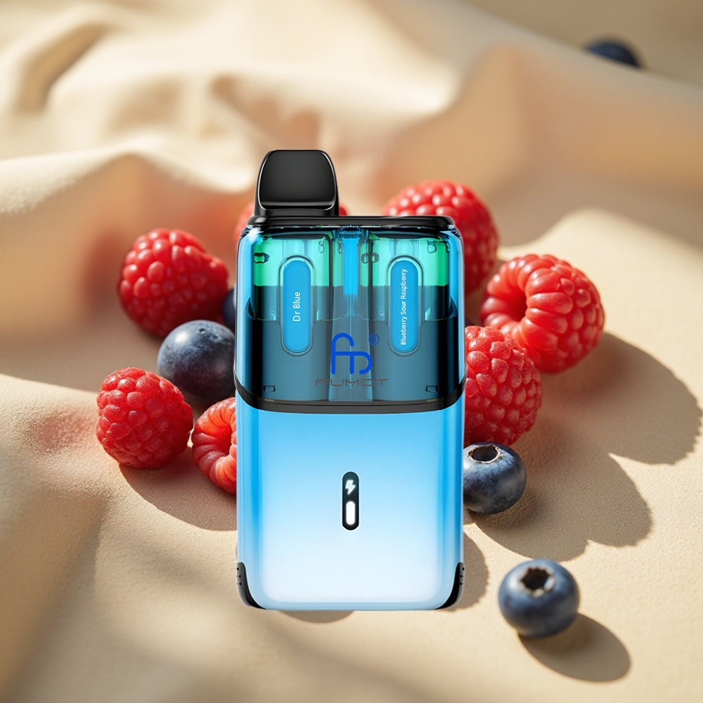 Fumot Ultra T32000 32000 Puffs 800mAh 24ml Type-C Fast Charging 20mg Mesh Coil Dr Blue - Blueberry Sour Raspberry Disposable Vape