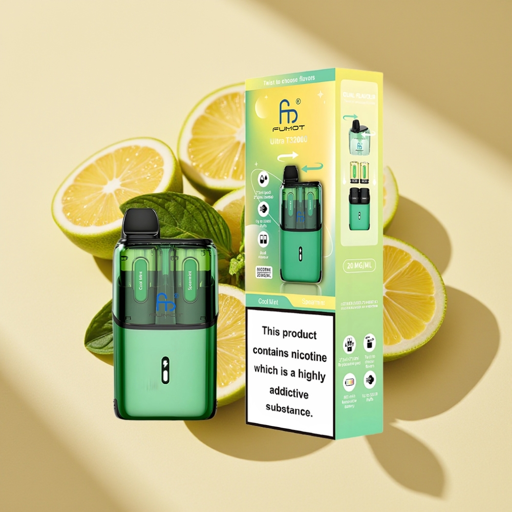 Fumot Ultra T32000 Disposable Vape 32000 Puffs 800mAh 24ml Cool Mint - Spearmint