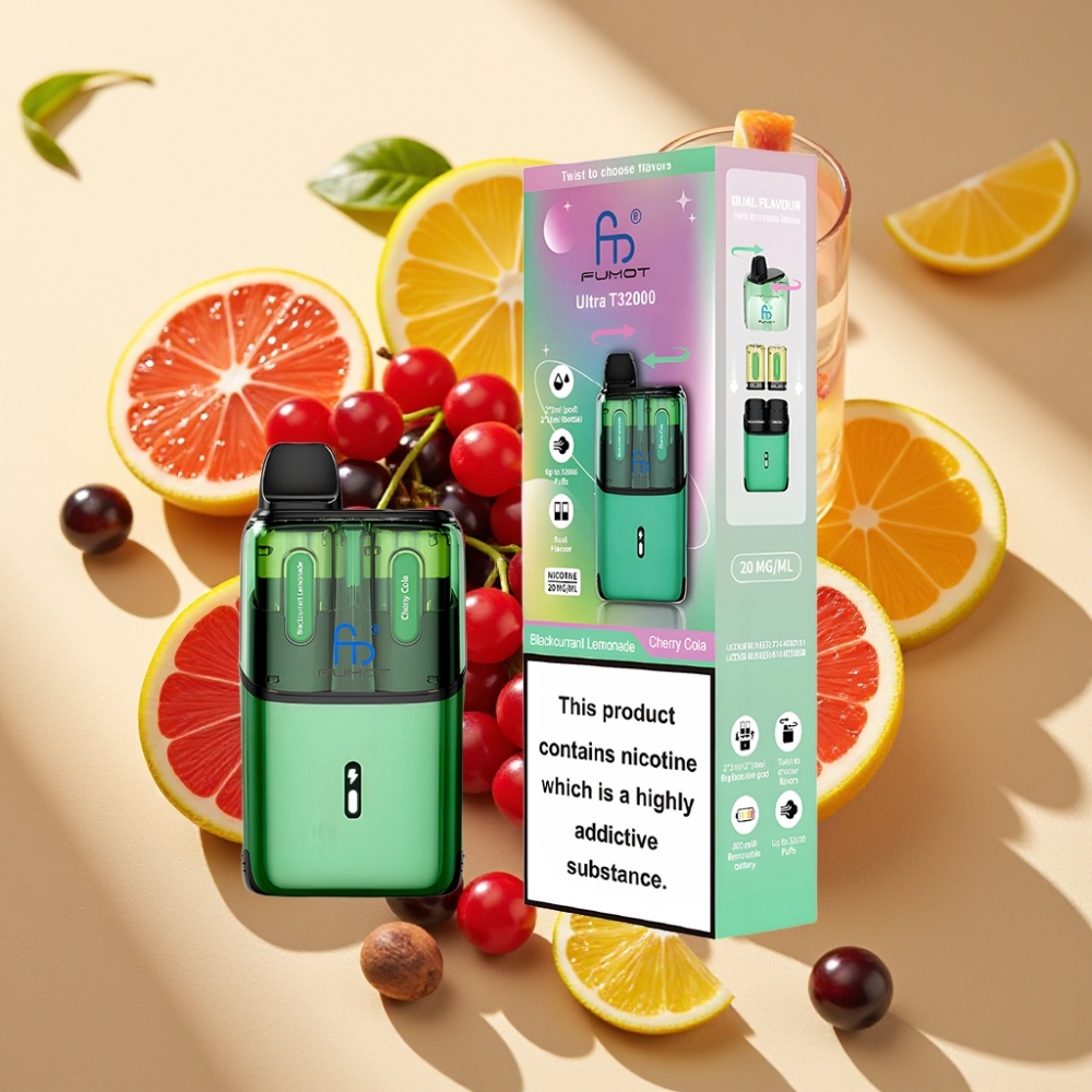 Fumot Ultra T32000 Disposable Vape 32000 Puffs 800mAh 24ml Type-C Blackcurrant Lemonade - Cherry Cola