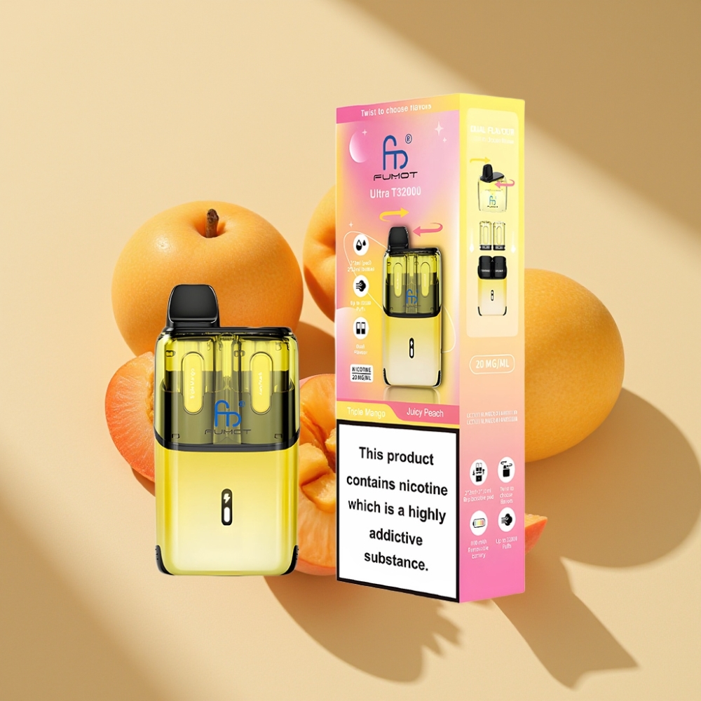 Fumot Ultra T32000 Disposable Vape 32000 Puffs 800mAh 24ml Type-C Triple Mango - Juicy Peach