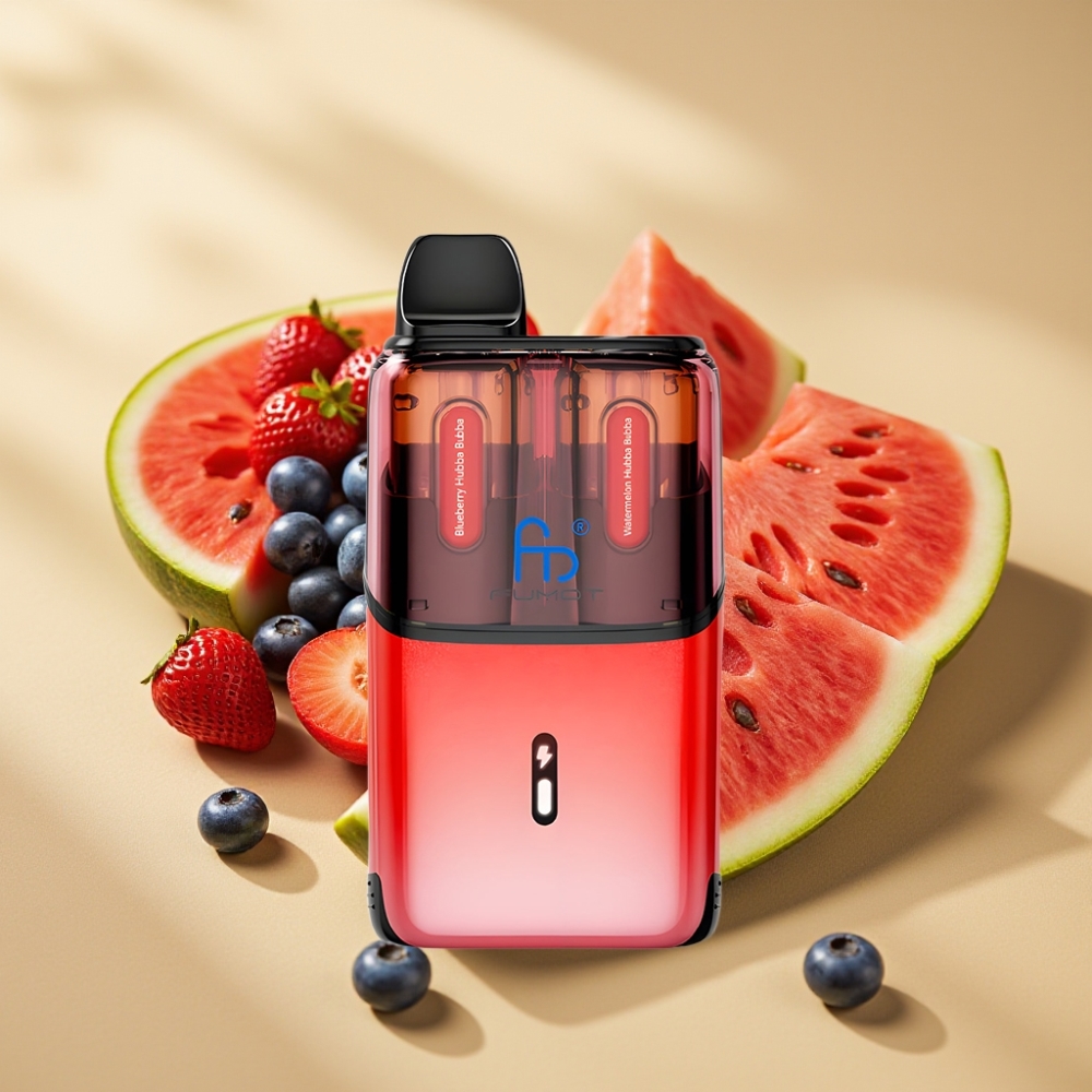 Fumot Ultra T32000 Disposable Vape Blueberry Hubba Bubba - Watermelon Hubba Bubba 800mAh 24ml Type-C Fast Charging 20mg Mesh Coil