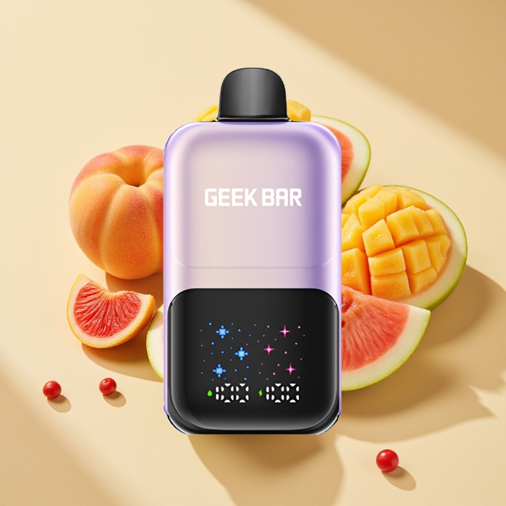 GEEK BAR 2GO 50000 Puffs Dual Tank 20mL 5% Nicotine Peach Mango Watermelon Ice Disposable Vape Pen