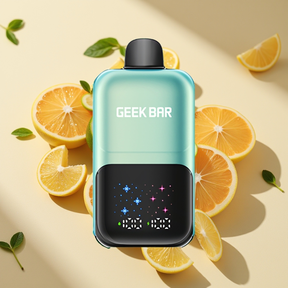 GEEK BAR 2GO 50000 Puffs Dual Tank 20mL 5% Nicotine Rechargeable Disposable Vape Pen Cool Mint Ice