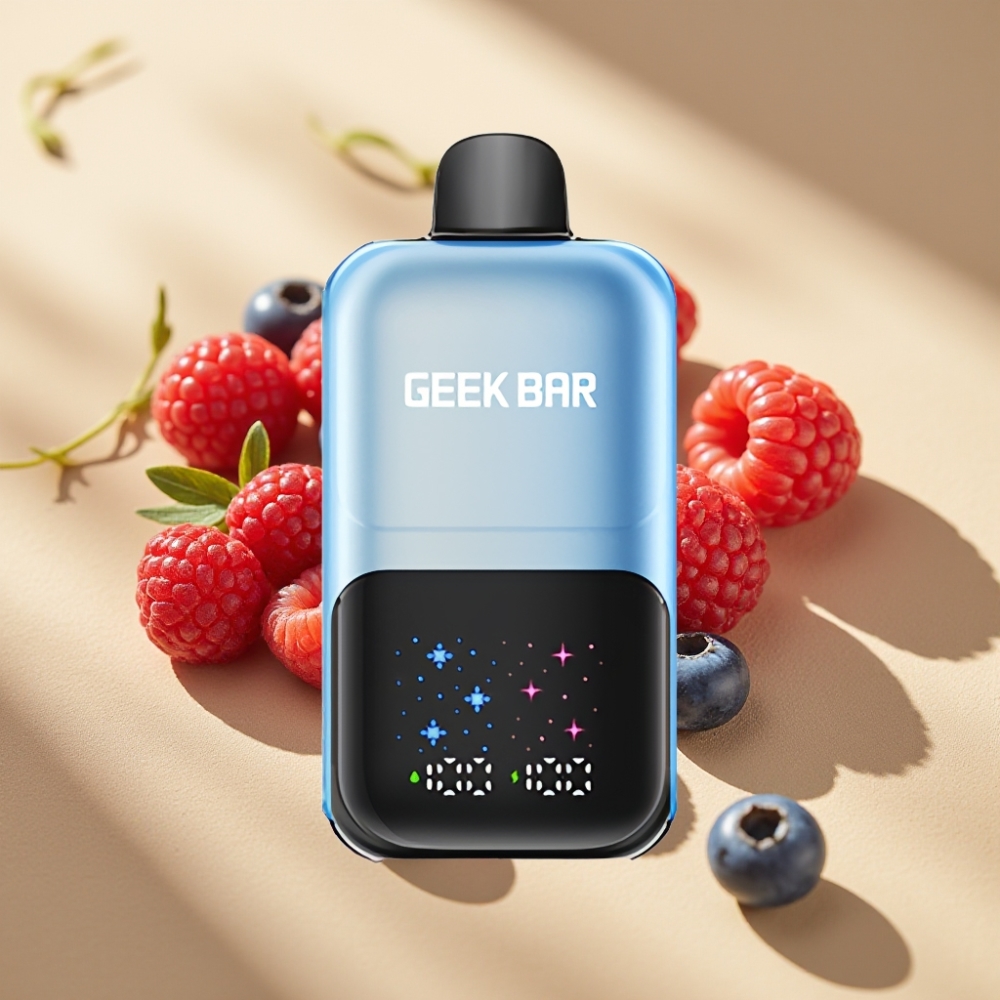 GEEK BAR 2GO 50000 Puffs Dual Tank 20mL Rechargeable Adjustable Blueberry Raspberry Ice