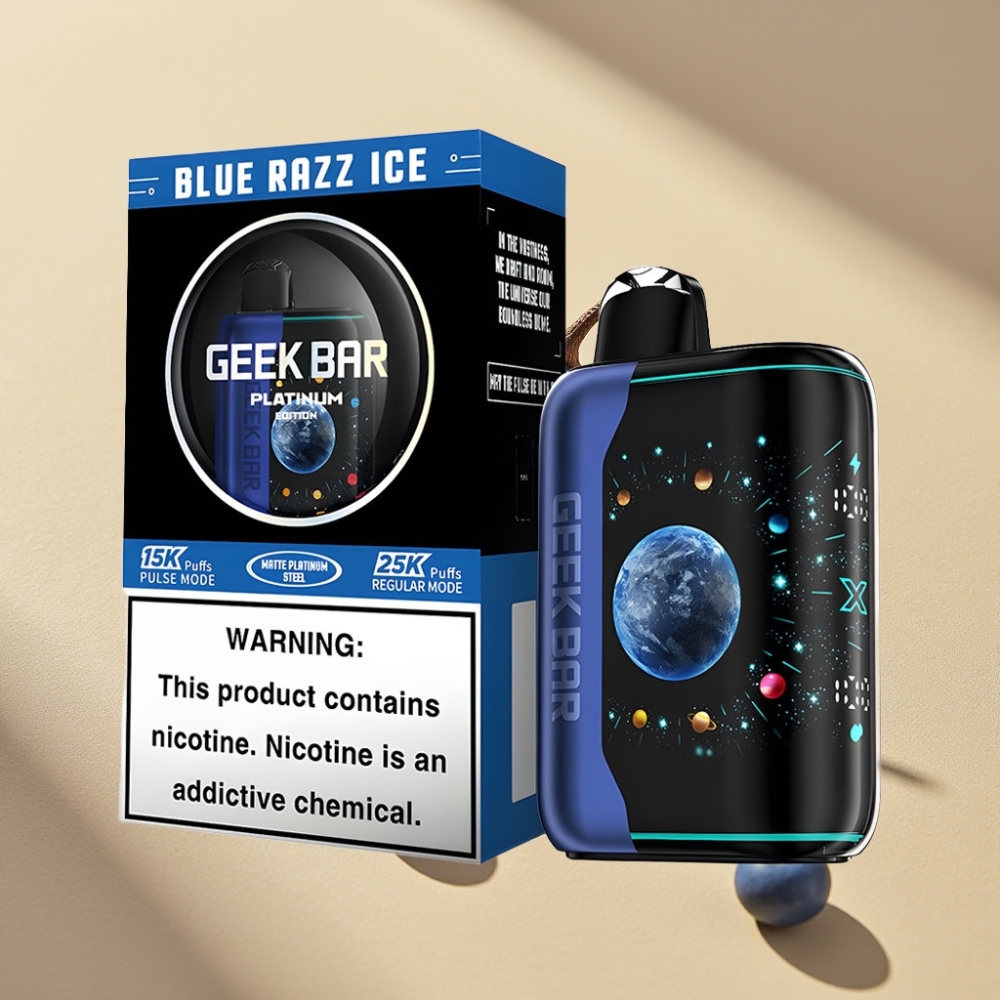 GEEK BAR Platinum Edition 25000 Puffs 20mL 2% Nicotine Blue Razz Ice Disposable Vape