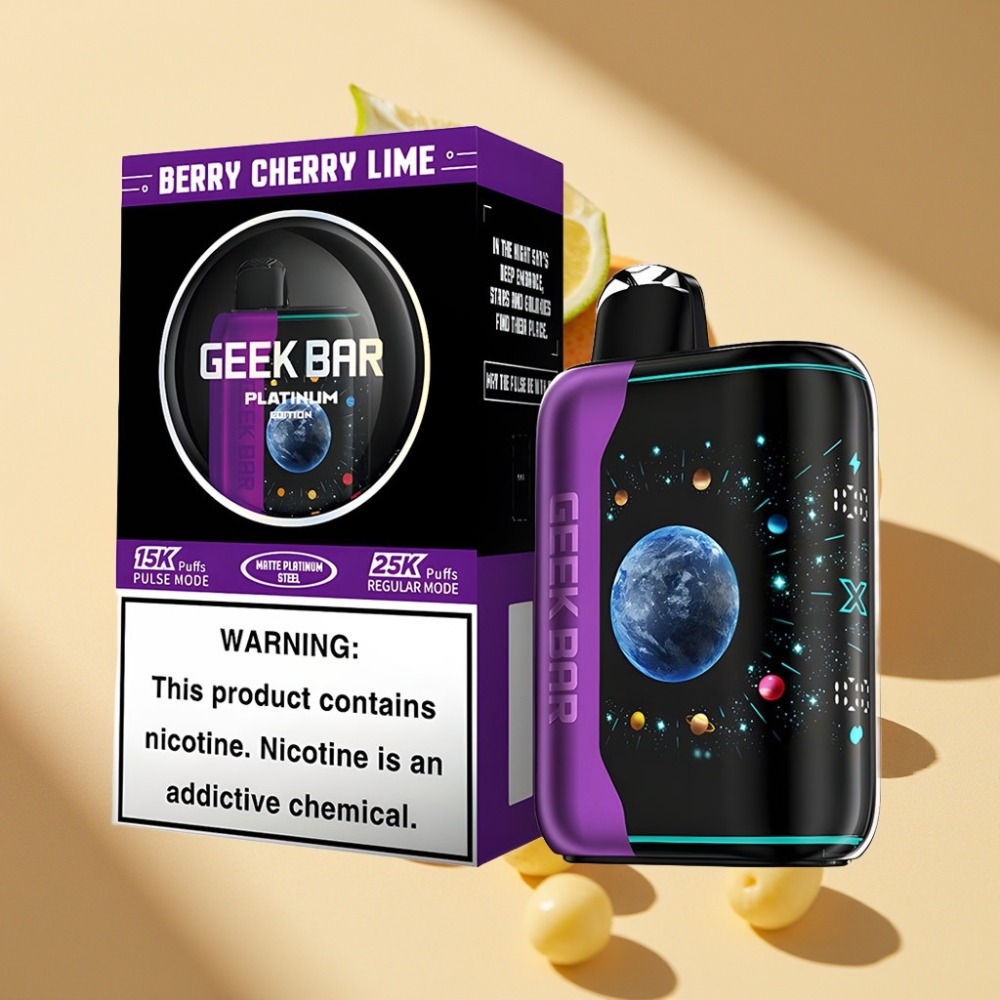 GEEK BAR Platinum Edition 25000 Puffs Berry Cherry Lime 20mL 2% Nicotine USB-C Dual Mesh