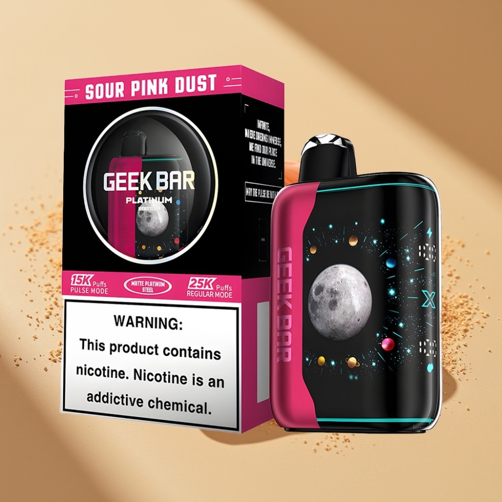 GEEK BAR Platinum Edition 25000 Puffs Disposable Vape Sour Pink Dust 20mL 2% Nicotine USB-C
