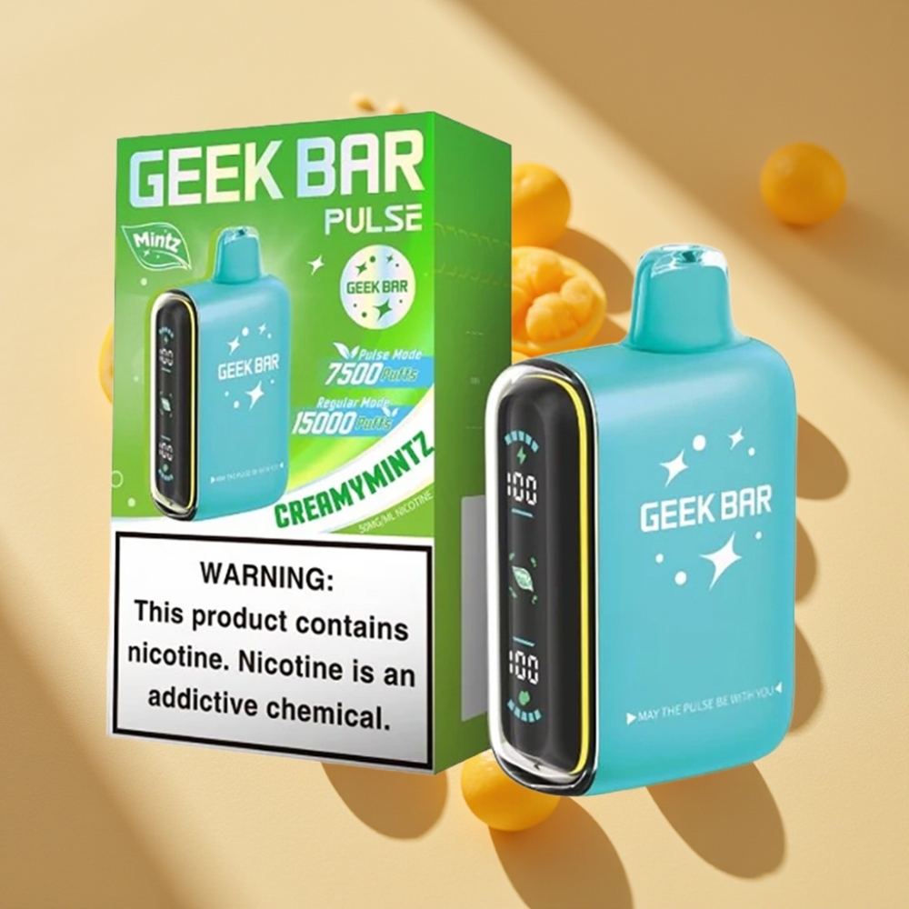 Geek Bar Pulse 15000 Puffs 16ML 5% Nicotine Mintz USB-C Adjustable Airflow
