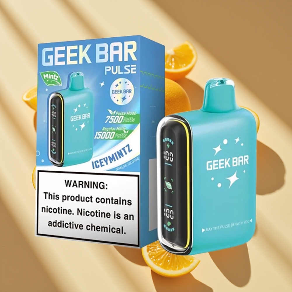Geek Bar Pulse 15000 Puffs 16ML 5% Nicotine Mintz USB-C Adjustable Airflow