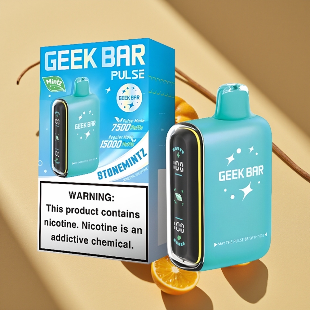 Geek Bar Pulse 15000 Puffs 16ML 5% Nicotine Mintz USB-C Adjustable Airflow
