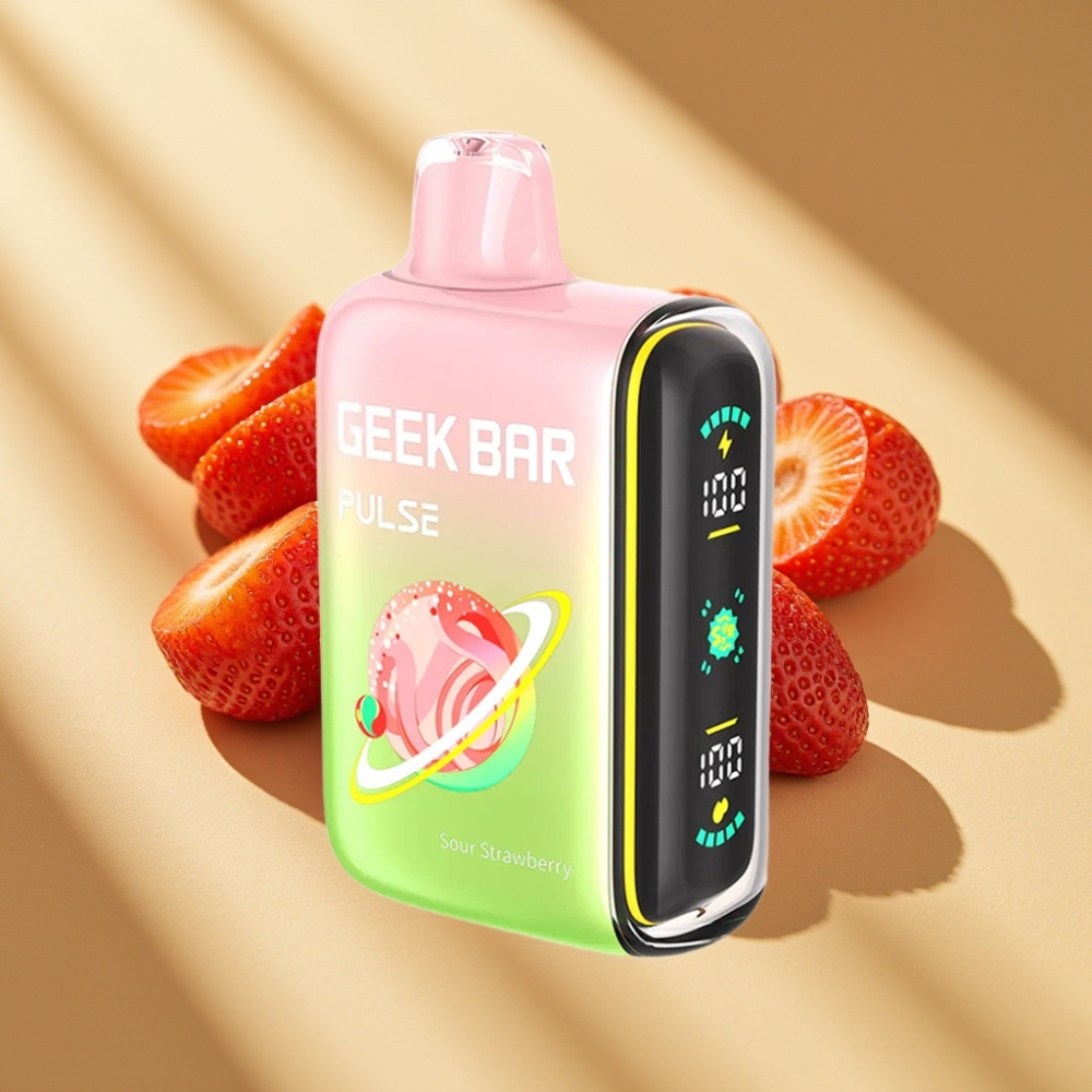 Geek Bar Pulse 15000 Puffs 16ML 5% Nicotine Sour Edition USB-C 650mAh Adjustable Airflow