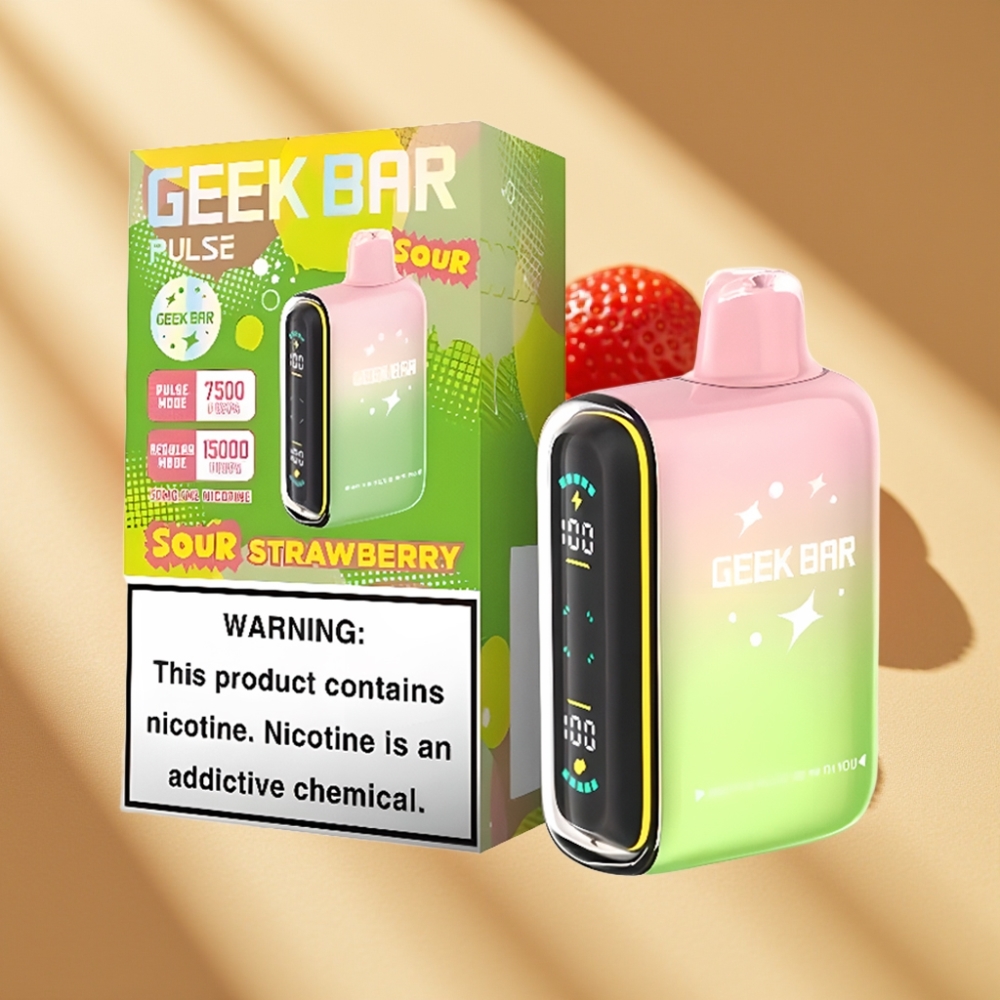 Geek Bar Pulse 15000 Puffs 16ML 5% Nicotine Sour Edition USB-C 650mAh Adjustable Airflow