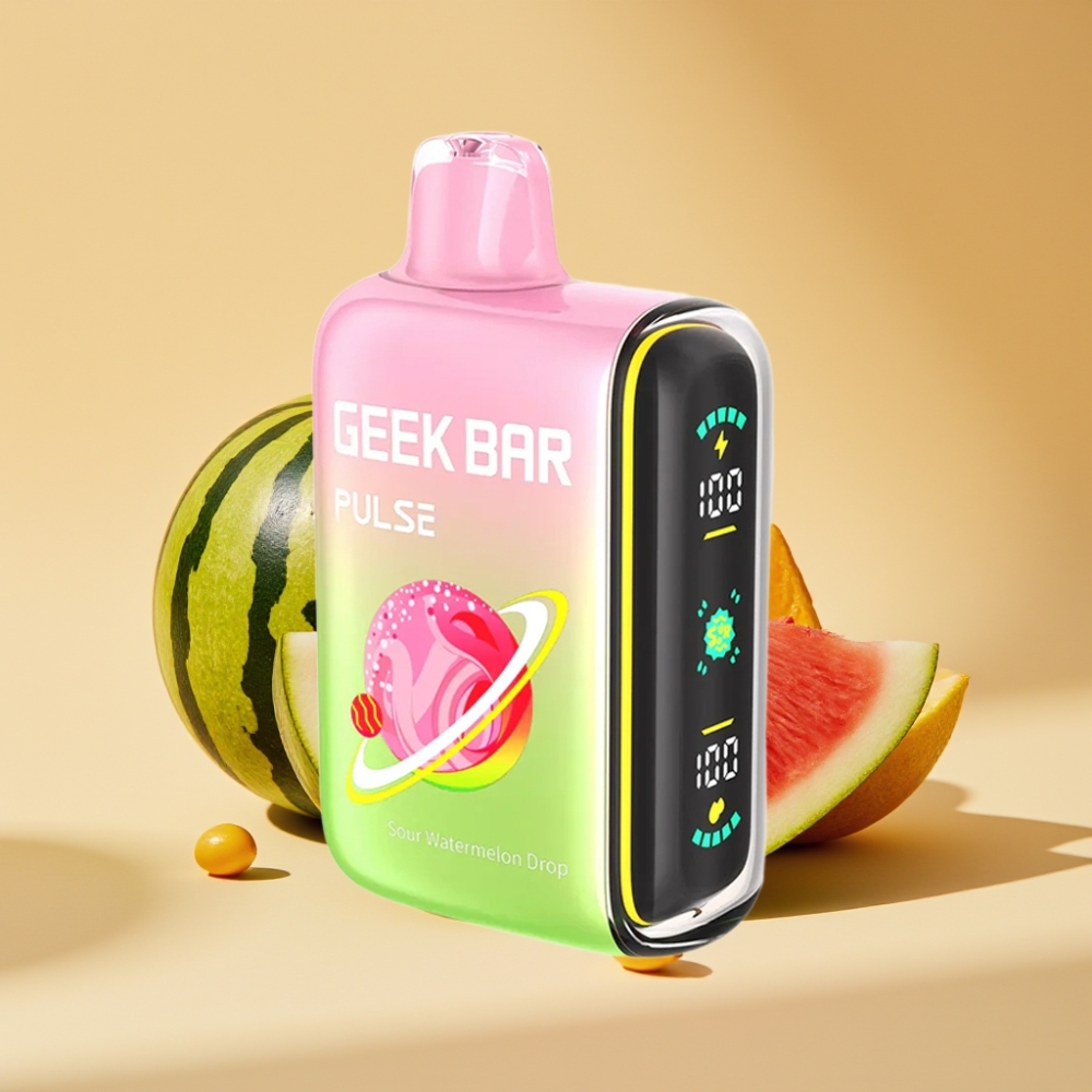 Geek Bar Pulse 15000 Puffs 16ML 5% Nicotine Sour Edition USB-C 650mAh Adjustable Airflow