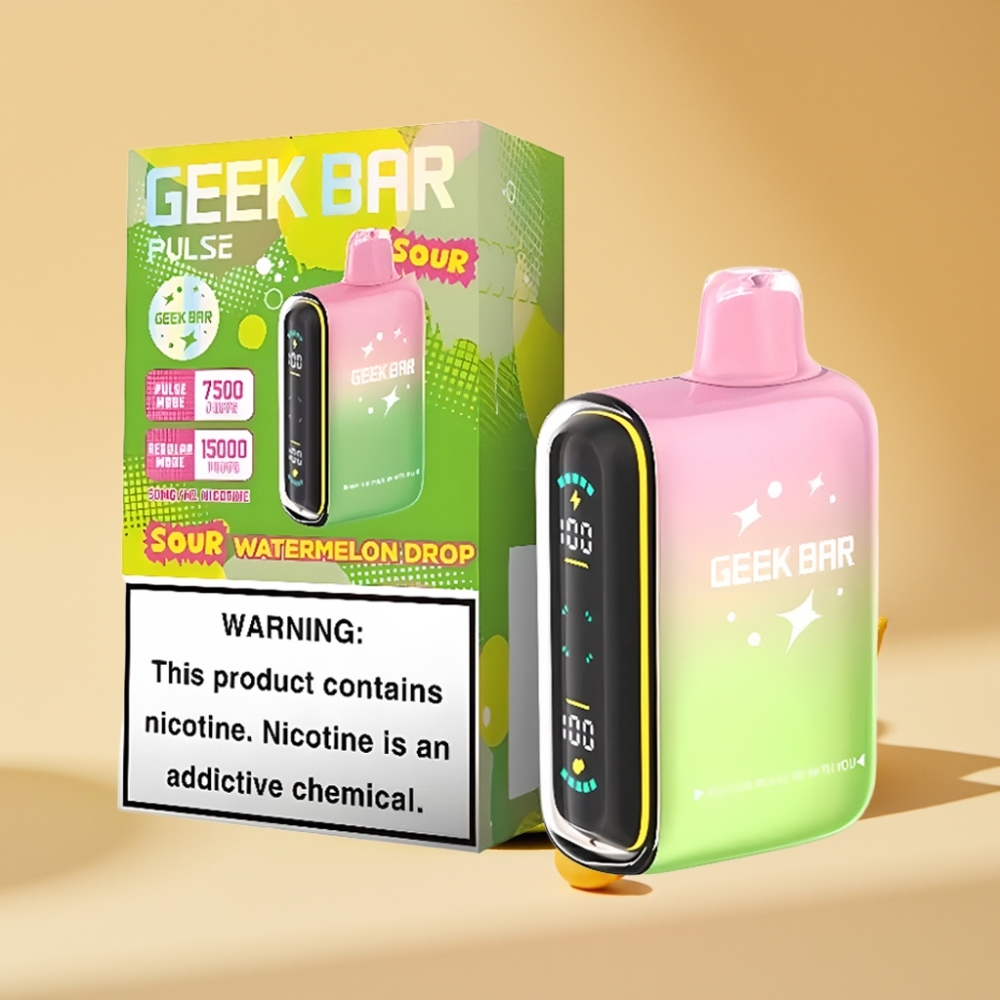 Geek Bar Pulse 15000 Puffs 16ML 5% Nicotine Sour Edition USB-C 650mAh Adjustable Airflow
