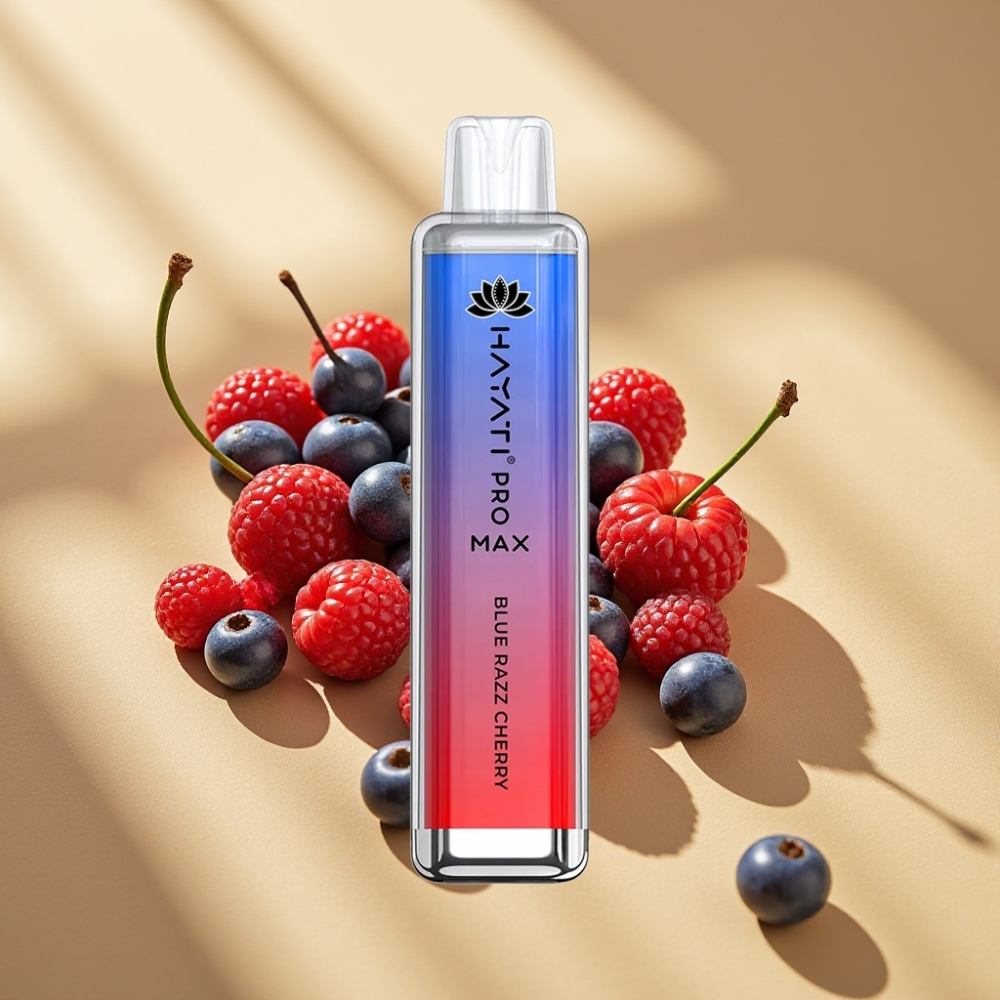 Hayati Pro Max 4000 Puffs 1400mAh Rechargeable Disposable Vape Blue Razz Cherry