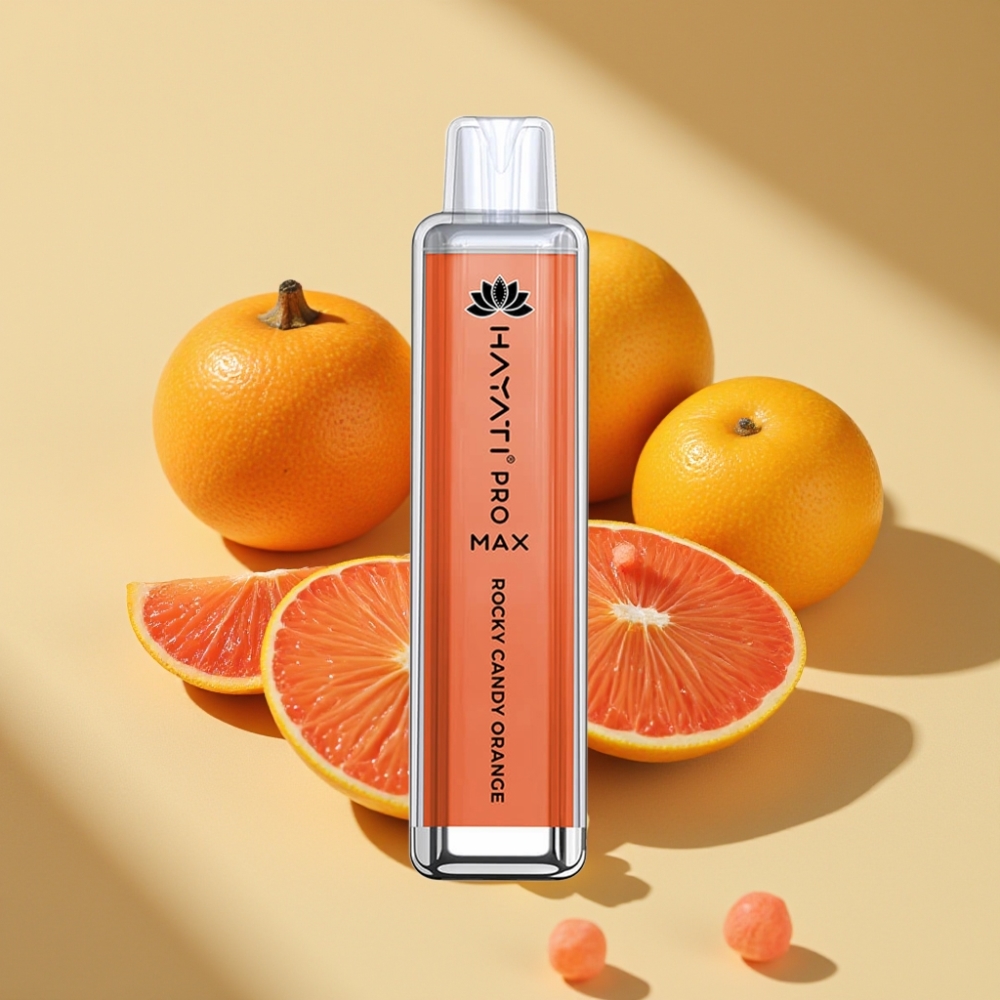 Hayati Pro Max 4000 Puffs 1400mAh Rechargeable Disposable Vape Rocky Candy Orange