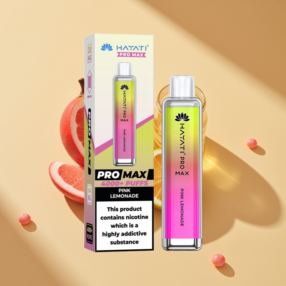 Hayati Pro Max 4000 Puffs 2ml/10ml 1400mAh Disposable Vape Pink Lemonade