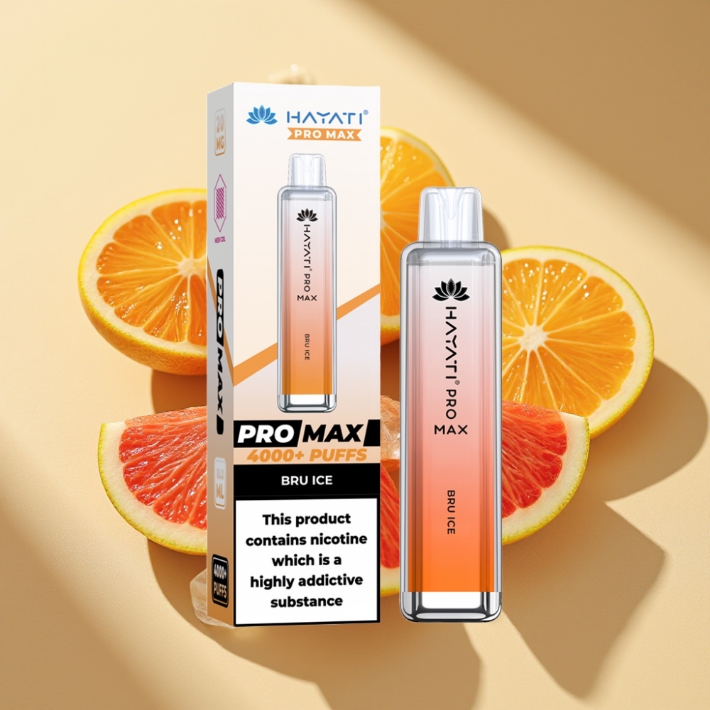Hayati Pro Max 4000 Puffs Bru Ice Disposable Vape 2ml/10ml 1400mAh Rechargeable