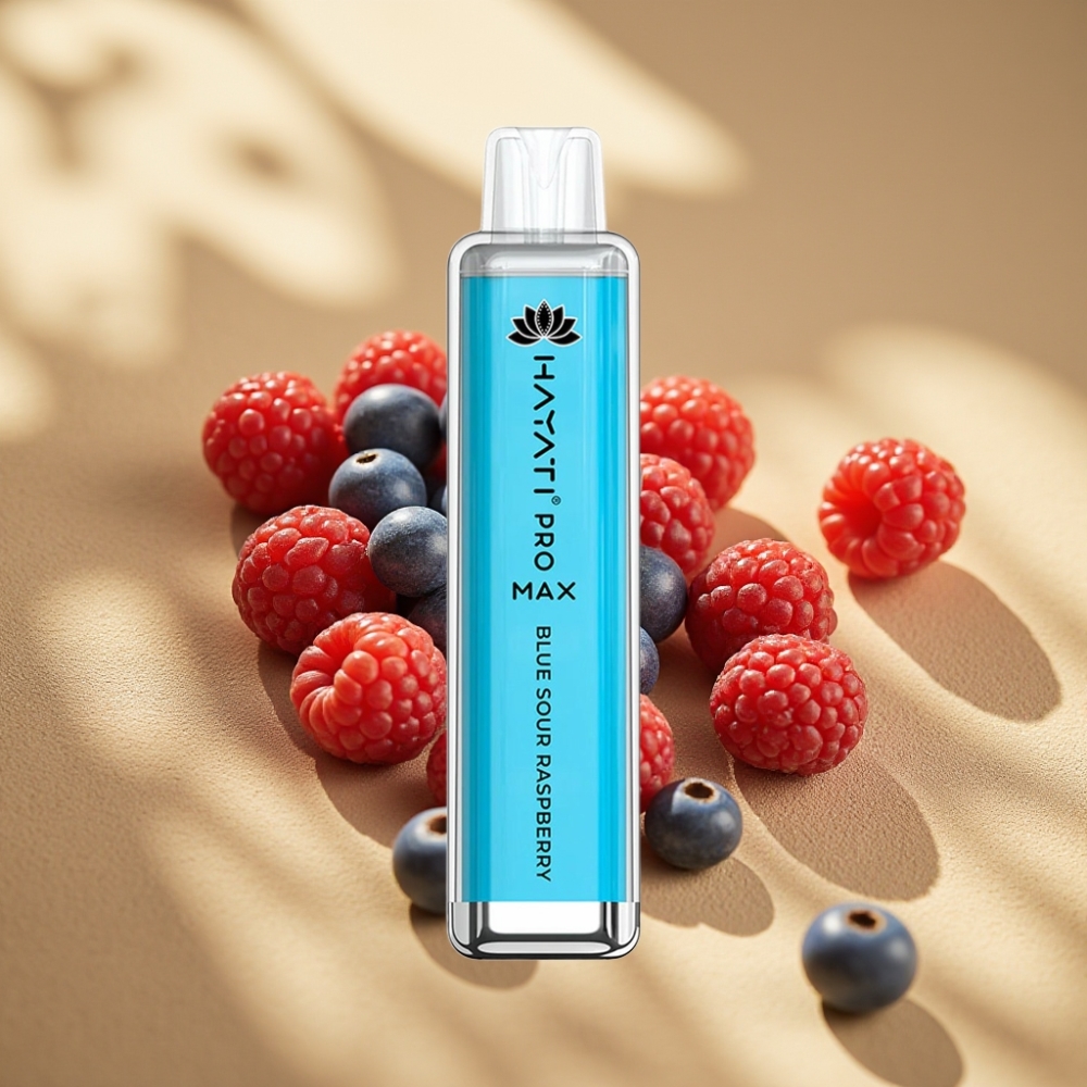 Hayati Pro Max 4000 Puffs Disposable Vape Blue Sour Raspberry 1400mAh Rechargeable Dual Mesh