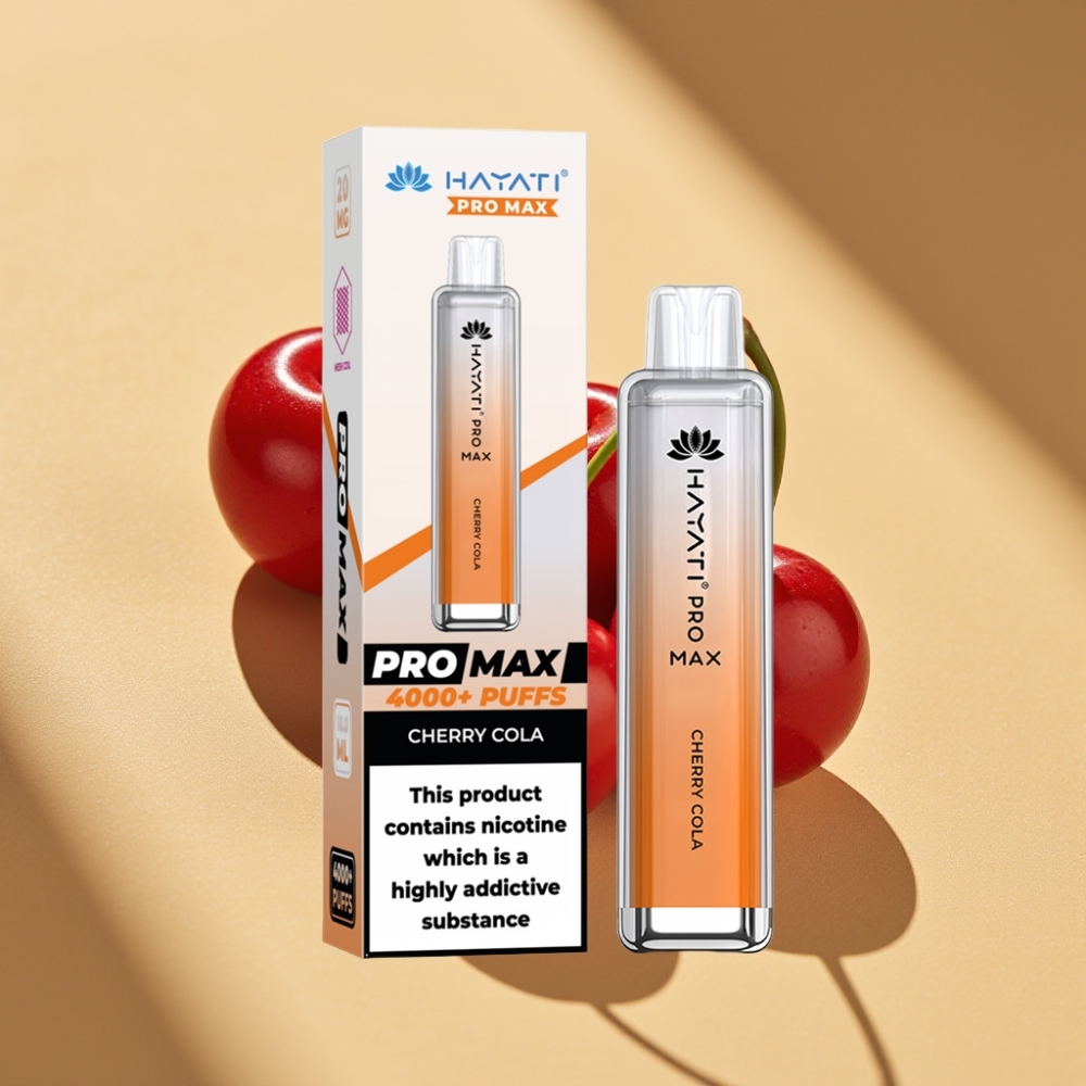 Hayati Pro Max 4000 Puffs Disposable Vape Cherry Cola 2ml/10ml 5% 1400mAh