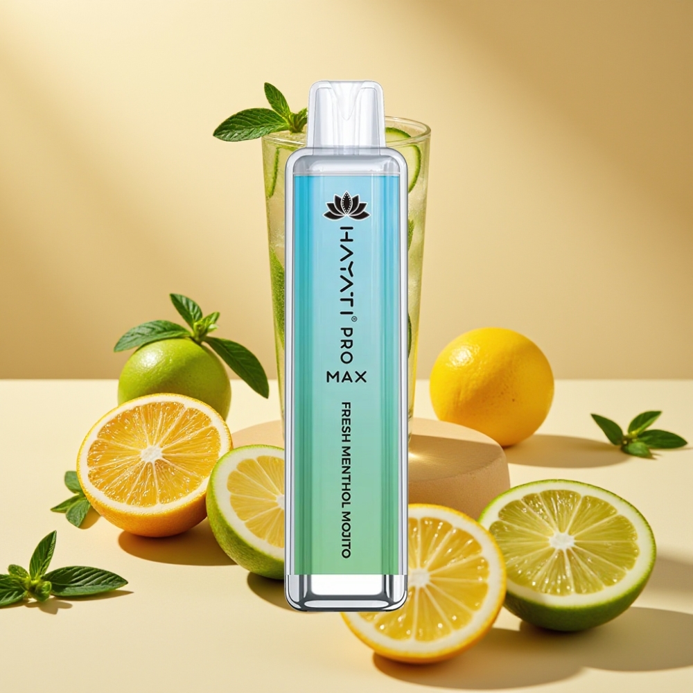 Hayati Pro Max 4000 Puffs Disposable Vape Fresh Menthol Mojito 1400mAh Rechargeable