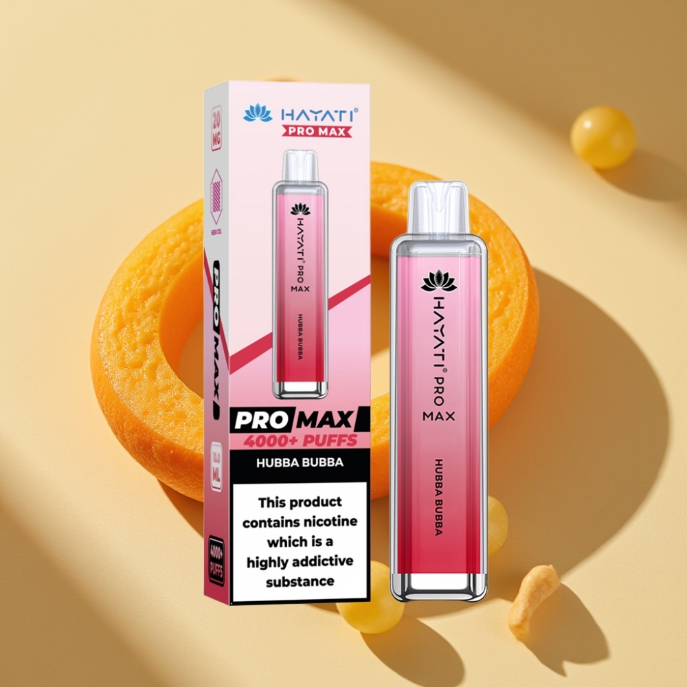 Hayati Pro Max 4000 Puffs Disposable Vape Hubba Bubba 2ml/10ml 1400mAh Dual 1.1Ohm