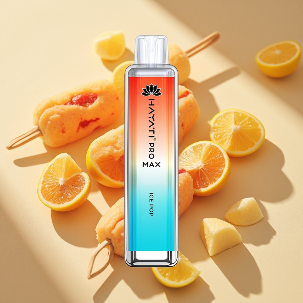 Hayati Pro Max 4000 Puffs Disposable Vape Ice Pop Rechargeable Dual Mesh 2/5% Nicotine