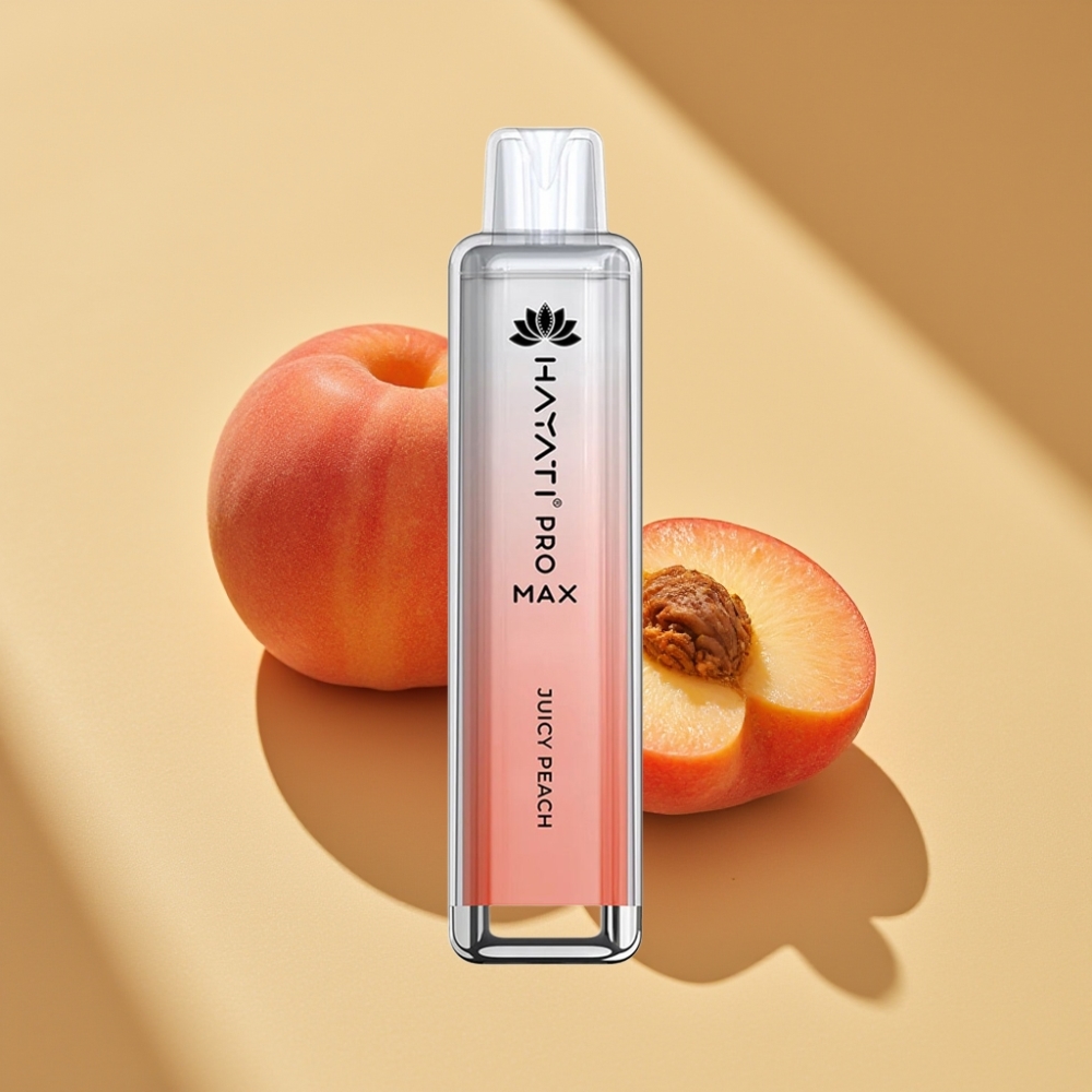 Hayati Pro Max 4000 Puffs Disposable Vape Juicy Peach 2% 5% Nicotine 1400mAh Rechargeable