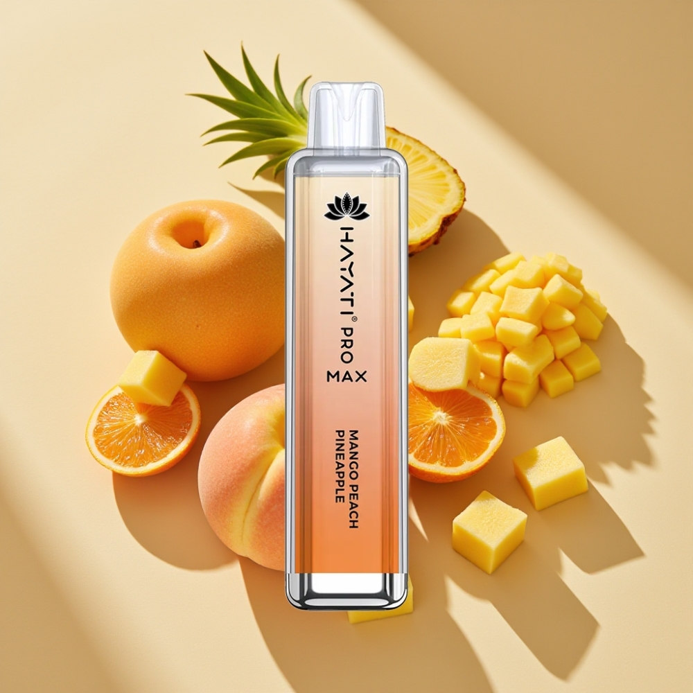 Hayati Pro Max 4000 Puffs Disposable Vape Mango Peach Pineapple 1400mAh Rechargeable Dual Mesh Coil TPD