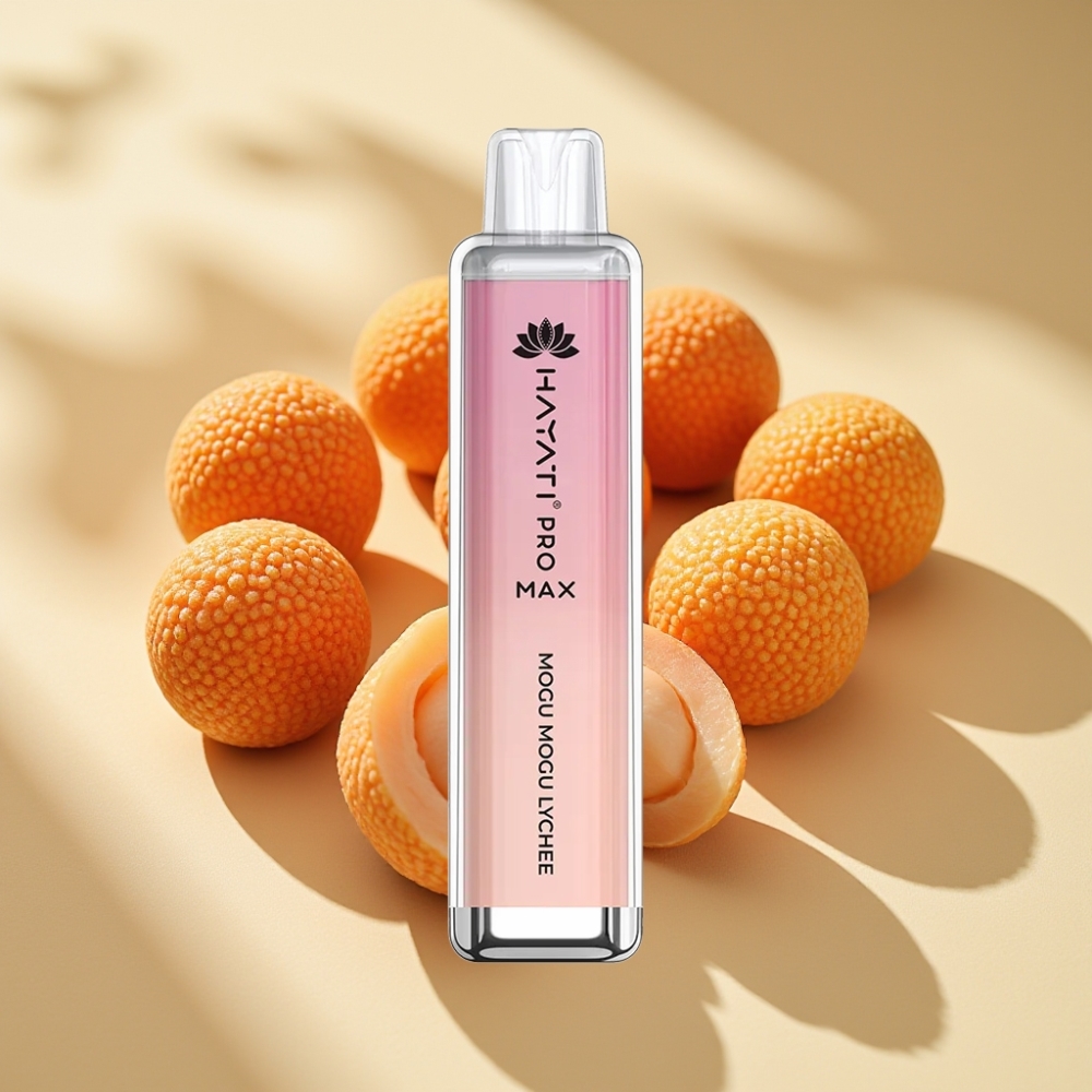 Hayati Pro Max 4000 Puffs Disposable Vape Mogu Mogu Lychee Rechargeable LED Crystal
