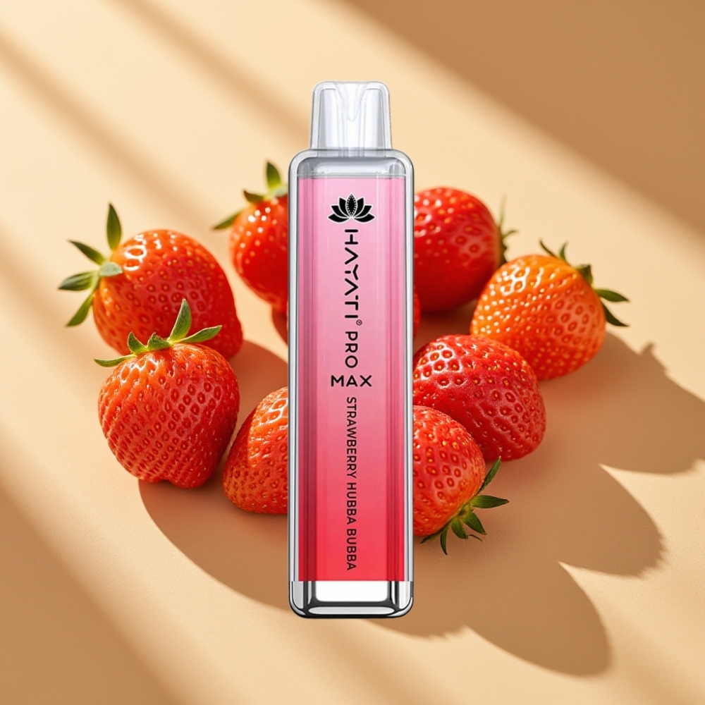 Hayati Pro Max 4000 Puffs Disposable Vape Strawberry Hubba Bubba 5% 1400mAh Rechargeable