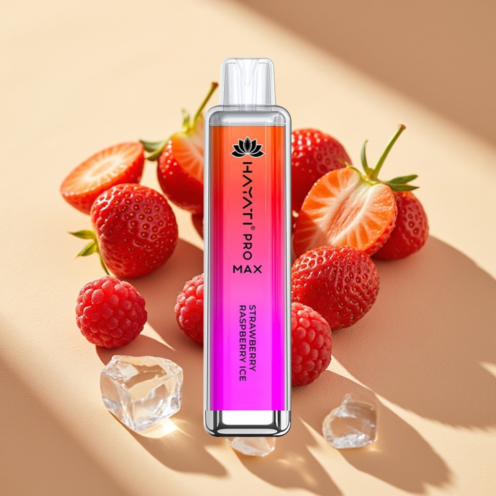 Hayati Pro Max 4000 Puffs Disposable Vape Strawberry Raspberry Ice 2ml/10ml 1400mAh Rechargeable