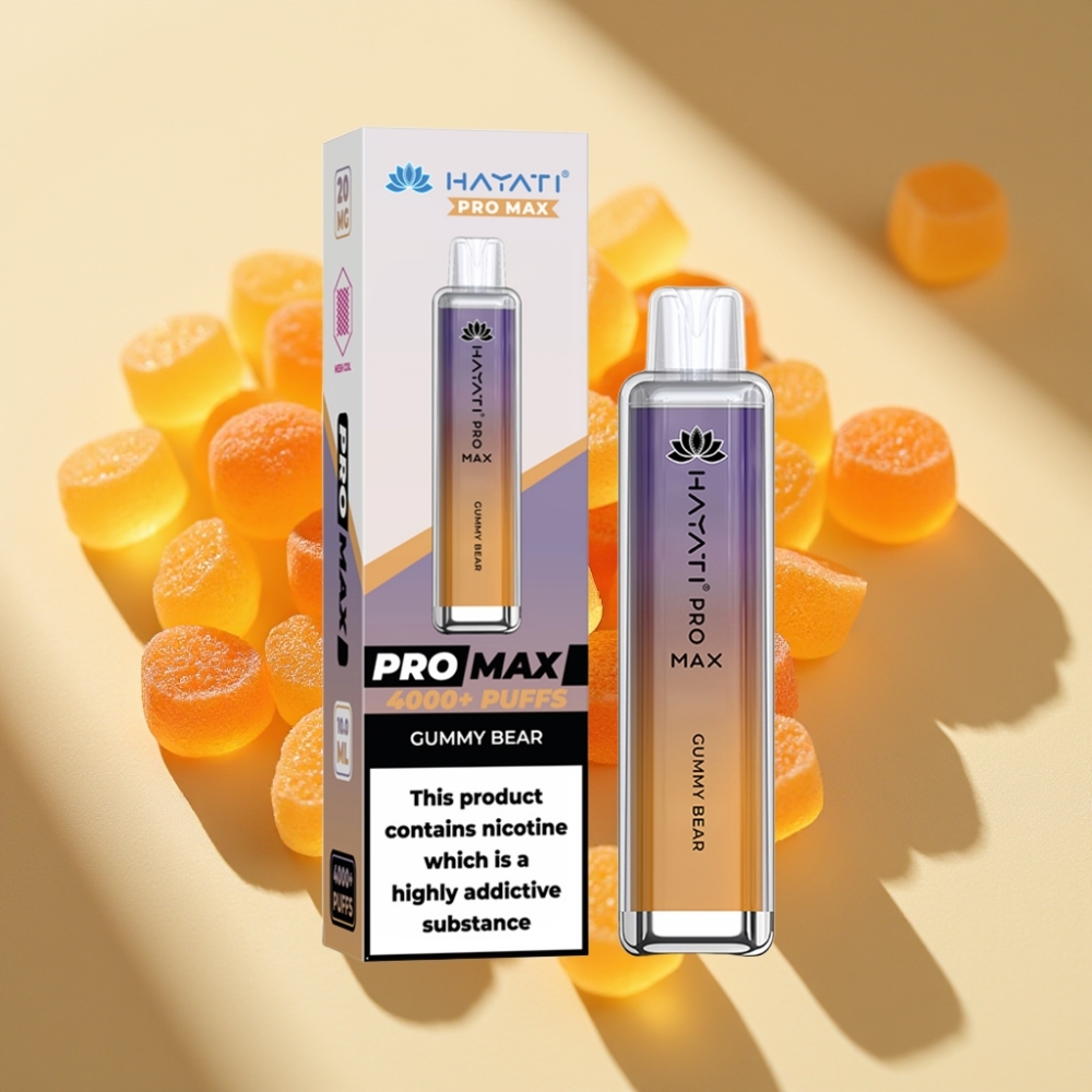 Hayati Pro Max 4000 Puffs Gummy Bear Disposable Vape Rechargeable 1400mAh TPD