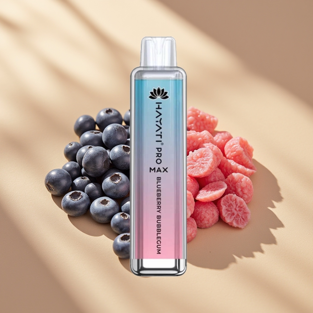 Hayati Pro Max 4000 Puffs Rechargeable Disposable Vape Blueberry Bubblegum 2ml/10ml 5% Nicotine