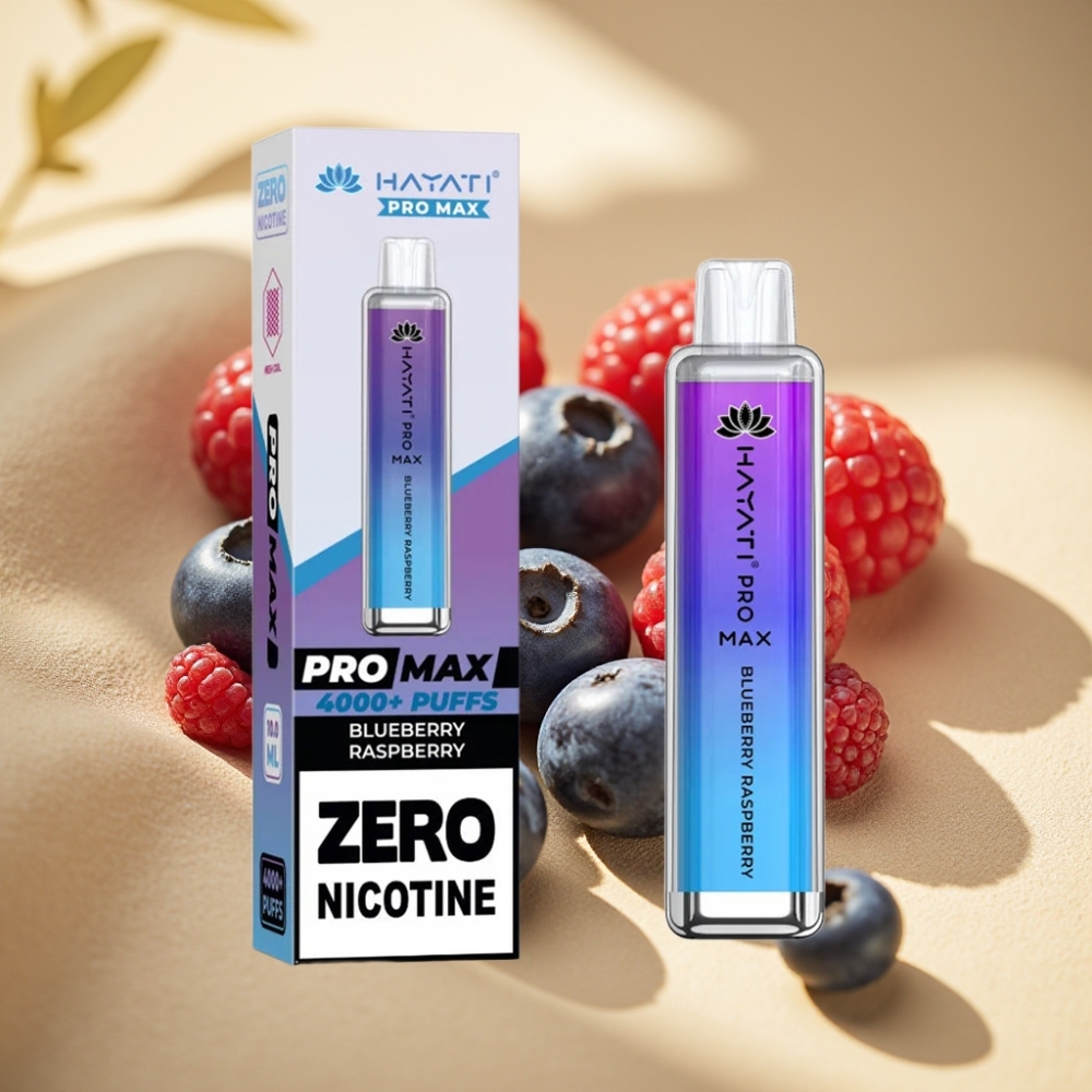 Hayati Pro Max 4000 Puffs Rechargeable Disposable Vape Blueberry Raspberry TPD-Compliant
