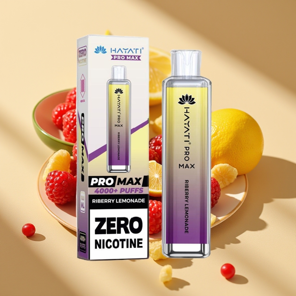 Hayati Pro Max 4000 Puffs Rechargeable Disposable Vape Riberry Lemonade 2ml/10ml 5%