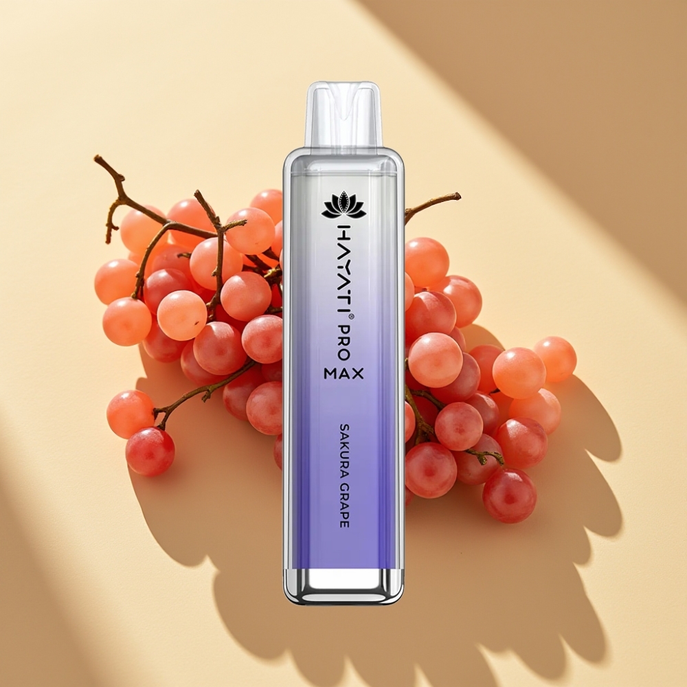 Hayati Pro Max 4000 Puffs Rechargeable Disposable Vape Sakura Grape 2ml/10ml TPD