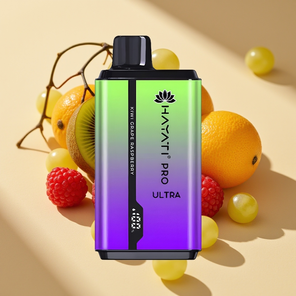 Hayati Pro Ultra 15000 Puffs 2×12ml 2% Kiwi Grape Raspberry