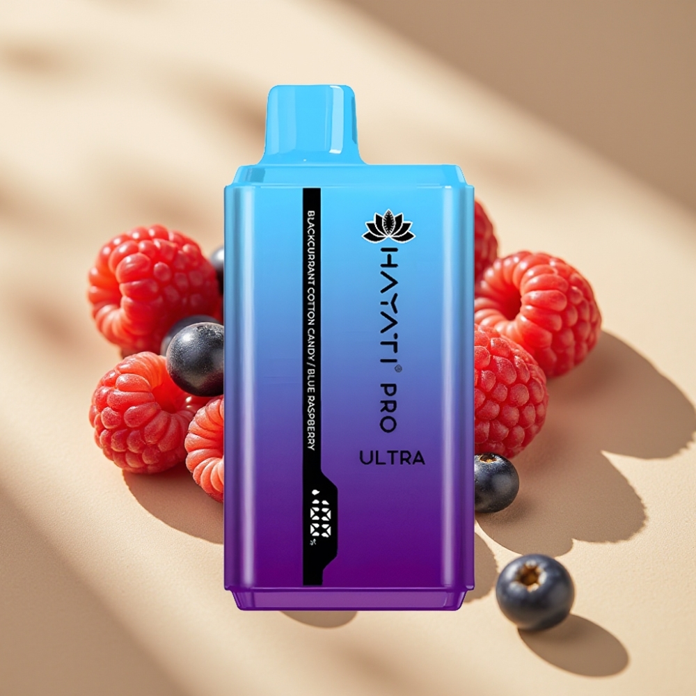 Hayati Pro Ultra 15000 Puffs 850mAh 24ml 2% Blackcurrant Cotton Candy Blue Raspberry
