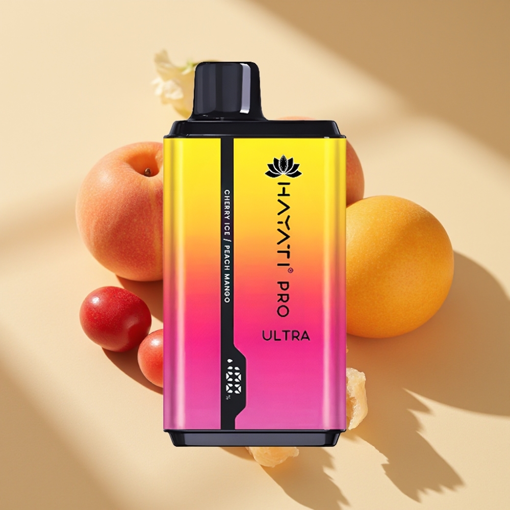 Hayati Pro Ultra 15000 Puffs 850mAh 24ml 2% Cherry Ice Peach Mango