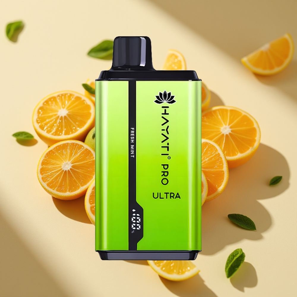 Hayati Pro Ultra 15000 Puffs 850mAh 24ml 2% Fresh Mint Disposable Vape
