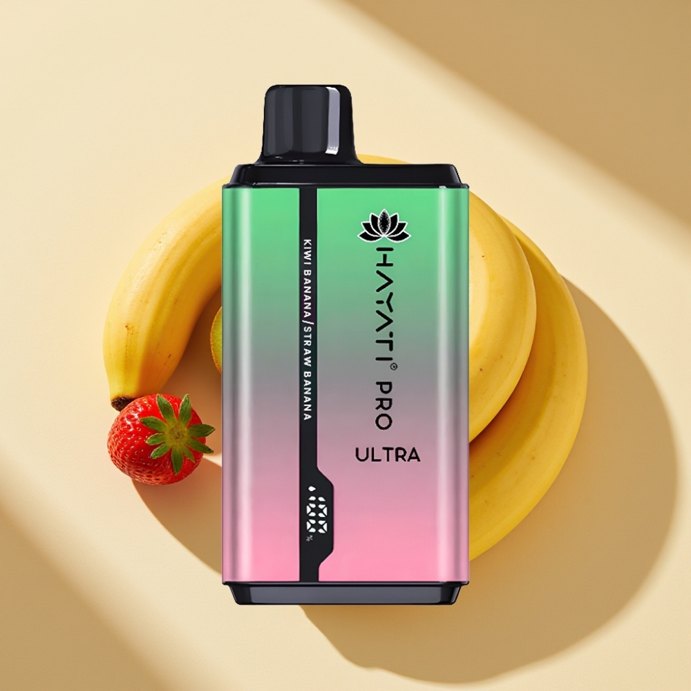 Hayati Pro Ultra 15000 Puffs 850mAh 24ml 2% Kiwi Banana Strawberry Banana