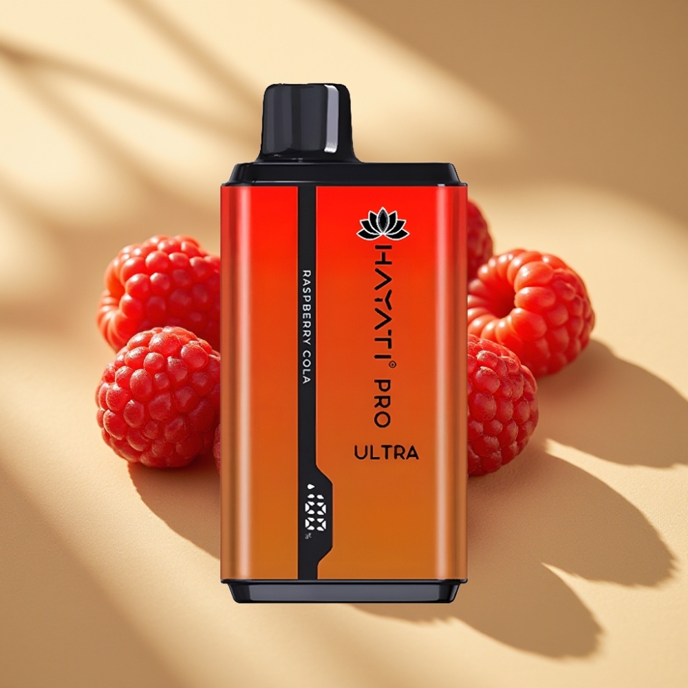 Hayati Pro Ultra 15000 Puffs 850mAh 24ml 2% Raspberry Cola Disposable Vape