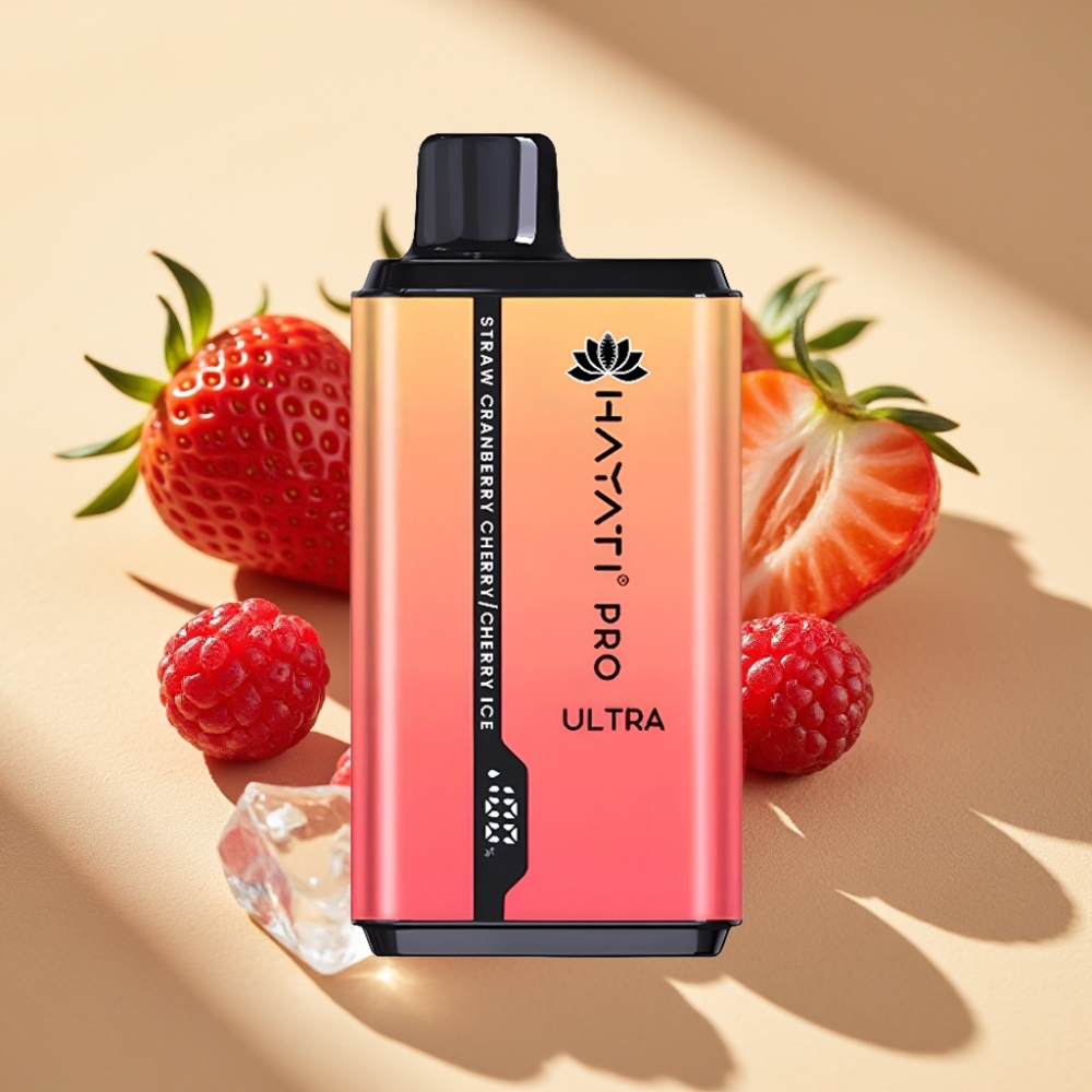 Hayati Pro Ultra 15000 Puffs 850mAh 24ml 2% Strawberry Cranberry Cherry Cherry Ice