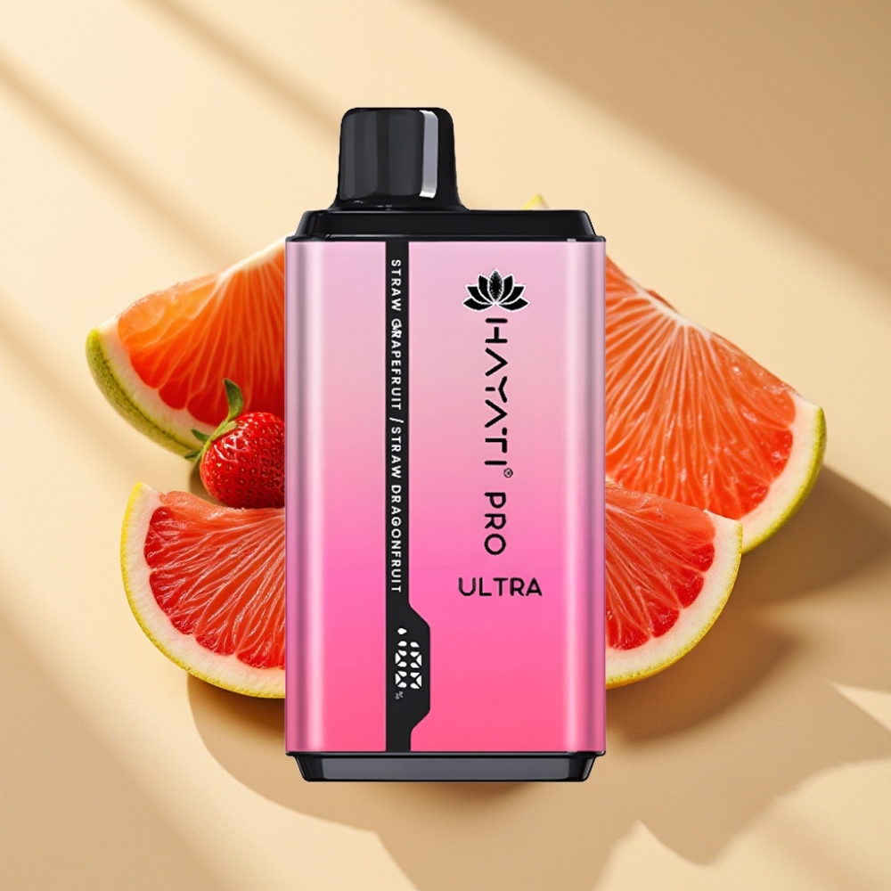 Hayati Pro Ultra 15000 Puffs 850mAh 24ml 2% Strawberry Grapefruit Dragonfruit