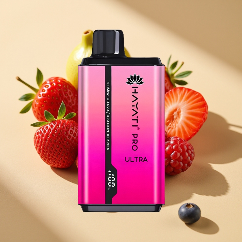 Hayati Pro Ultra 15000 Puffs 850mAh 24ml 2% Strawberry Guava Dragon Berries