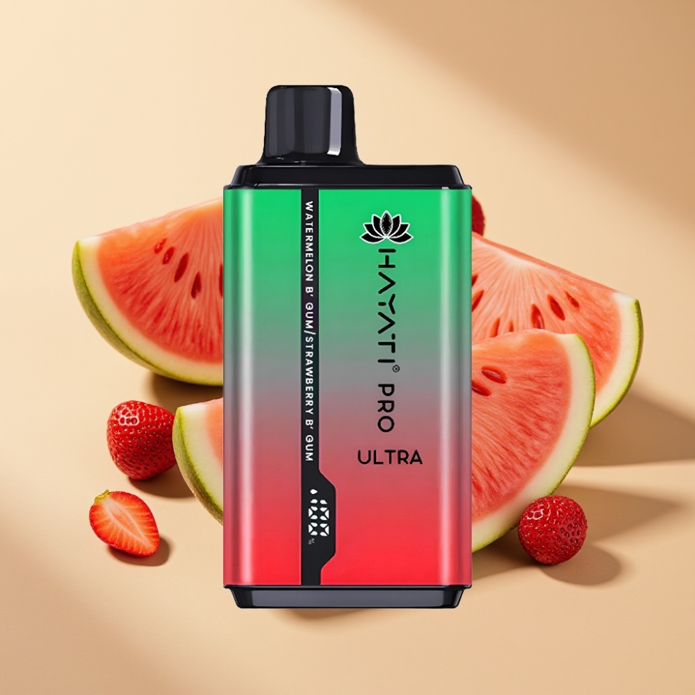 Hayati Pro Ultra 15000 Puffs 850mAh 24ml 2% Watermelon Bubblegum Strawberry Bubblegum