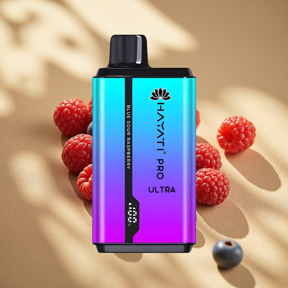 Hayati Pro Ultra 15000 Puffs 850mAh 2×12ml 2% Blue Sour Raspberry Disposable Vape