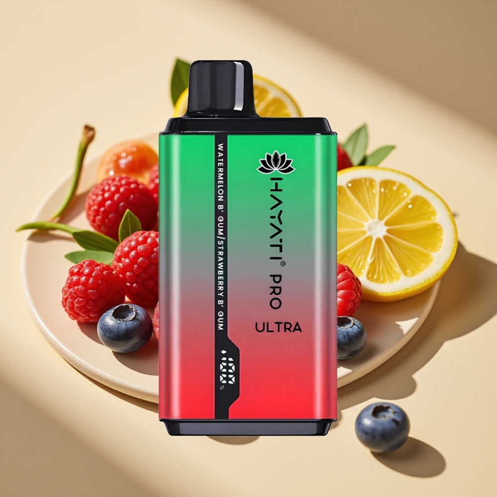 Hayati Pro Ultra 15000 Puffs 850mAh 2×12ml 2% Blueberry Raspberry Cherry Lemon & Blueberry