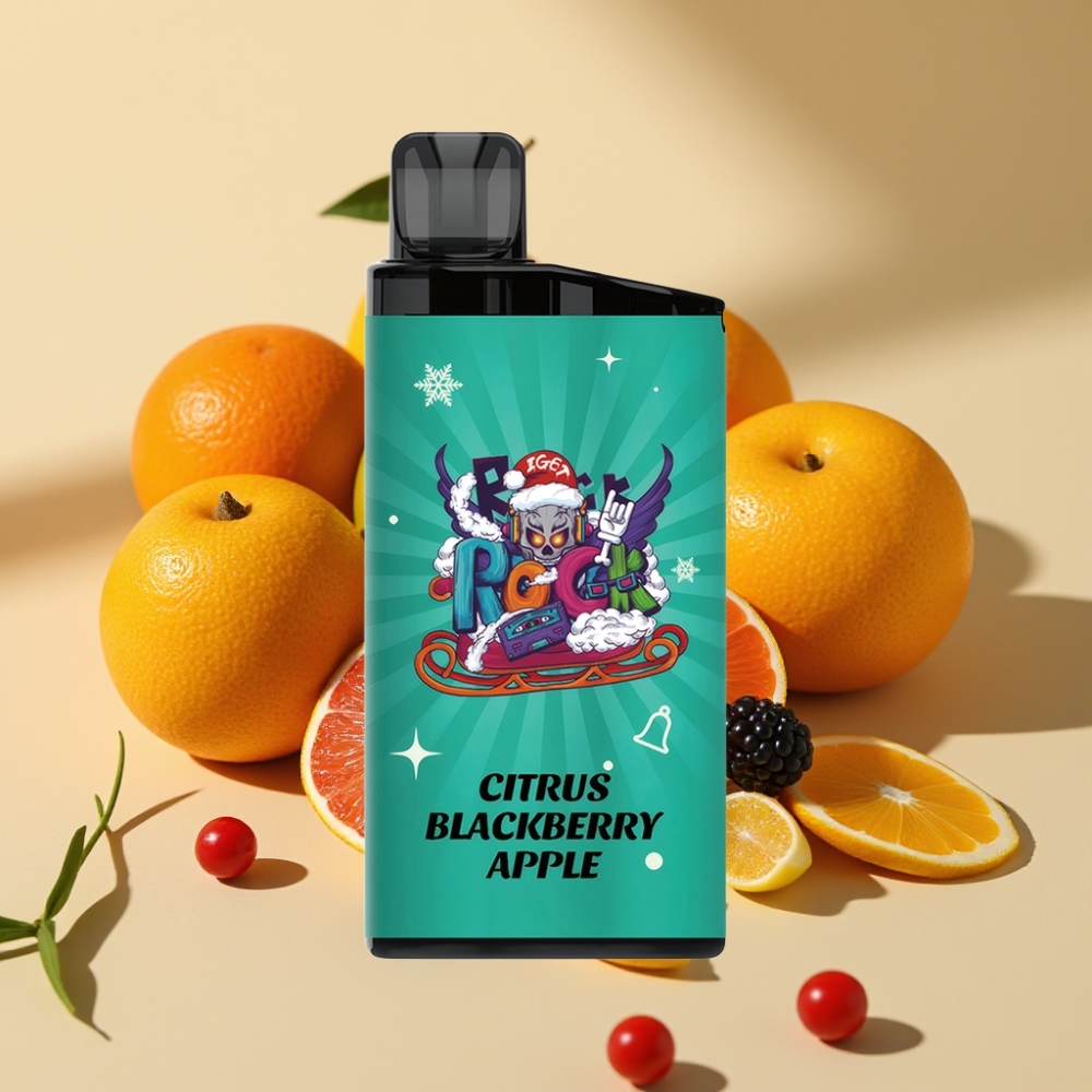 IGET Bar 3500 Puffs 1400mAh 1.2Ohm Mesh Disposable Vape Citrus Blackberry Apple